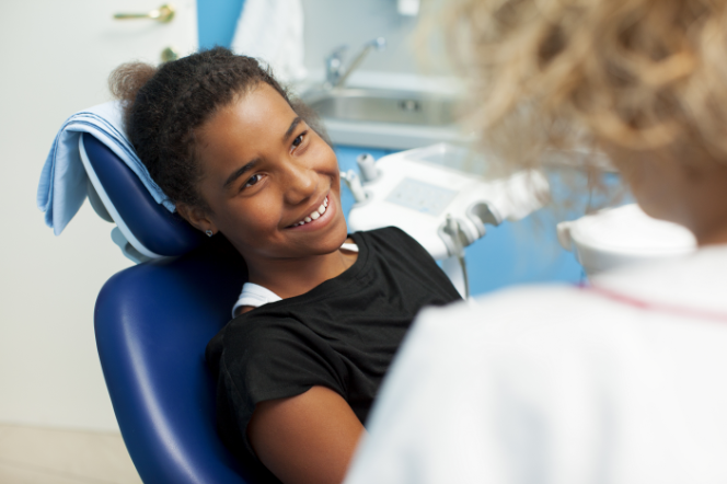 a teen having a dental check up.